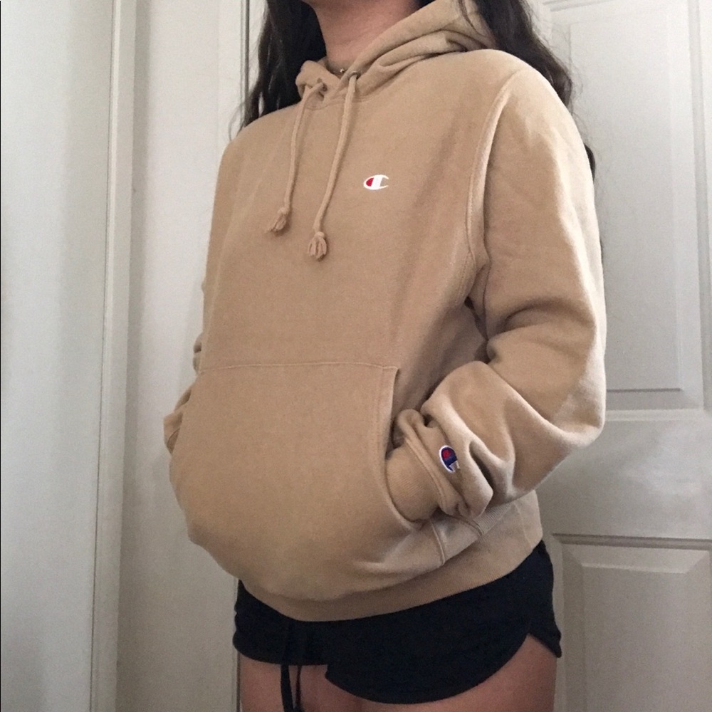 Tan Champion hoodie